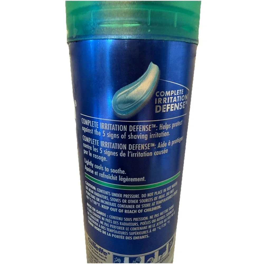 Gillette Series Shave Gel Mens‎ 7oz Blue Sensitive Skin Aloe Irritation Defense